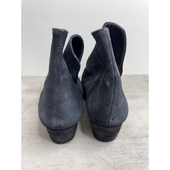 Free People Boots Size 9 V Black Suede Leather Ankle Booties Size 39EU Western - Picture 5 of 10